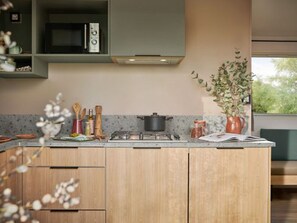 Microwave, coffee/tea maker, toaster - Mobile Home with Terrace in Hyères - 30m² for 4 People (Hyères)