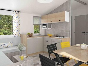 Dining - Mobile home in Saint-Lunaire - 3 bedrooms and terrace (Saint-Lunaire)