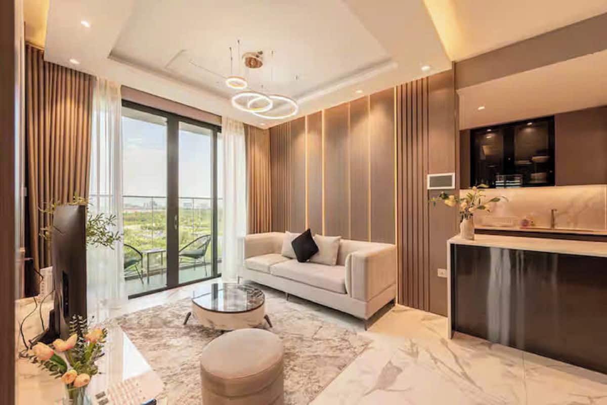 Suíte presidencial, 2 quartos, acesso ao Club Lounge, vista para a cidade | Roupas de cama de algodão egípcio, roupas de cama premium