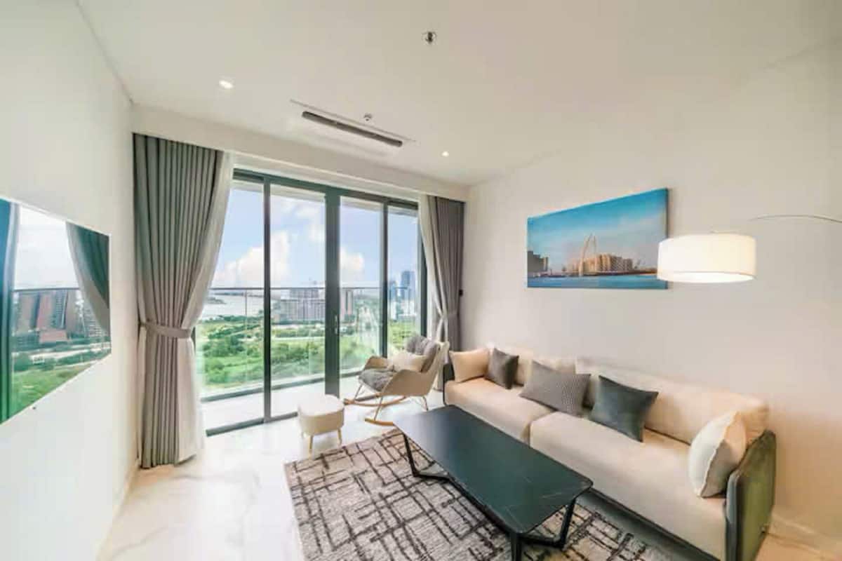 Suíte família, 3 quartos, acesso ao Club Lounge, vista para a cidade | Roupas de cama de algodão egípcio, roupas de cama premium