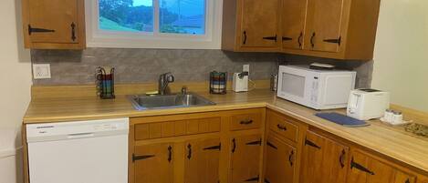 Microwave, oven, stovetop, dishwasher