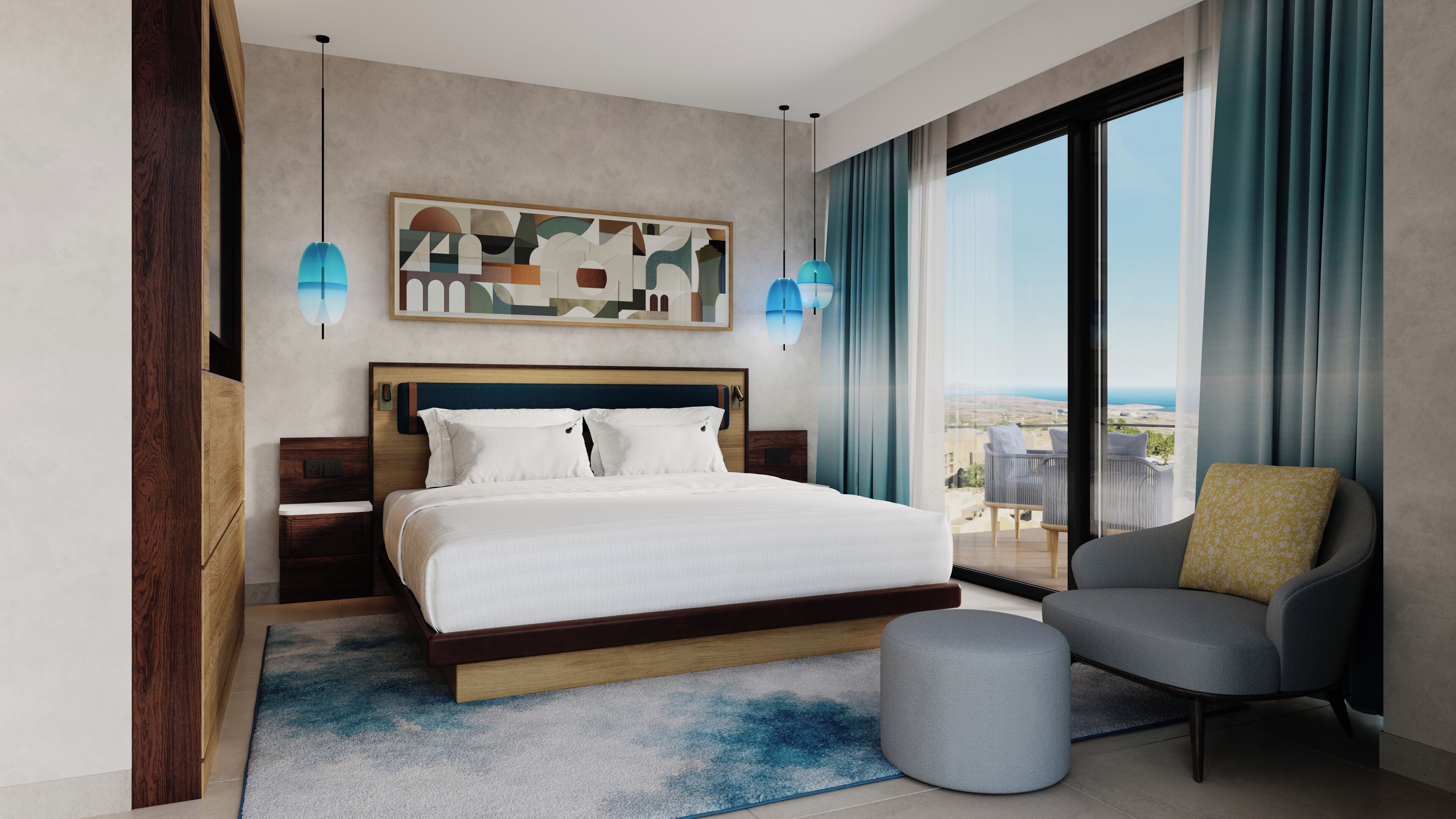 Egyptian cotton sheets, premium bedding, memory foam beds, minibar