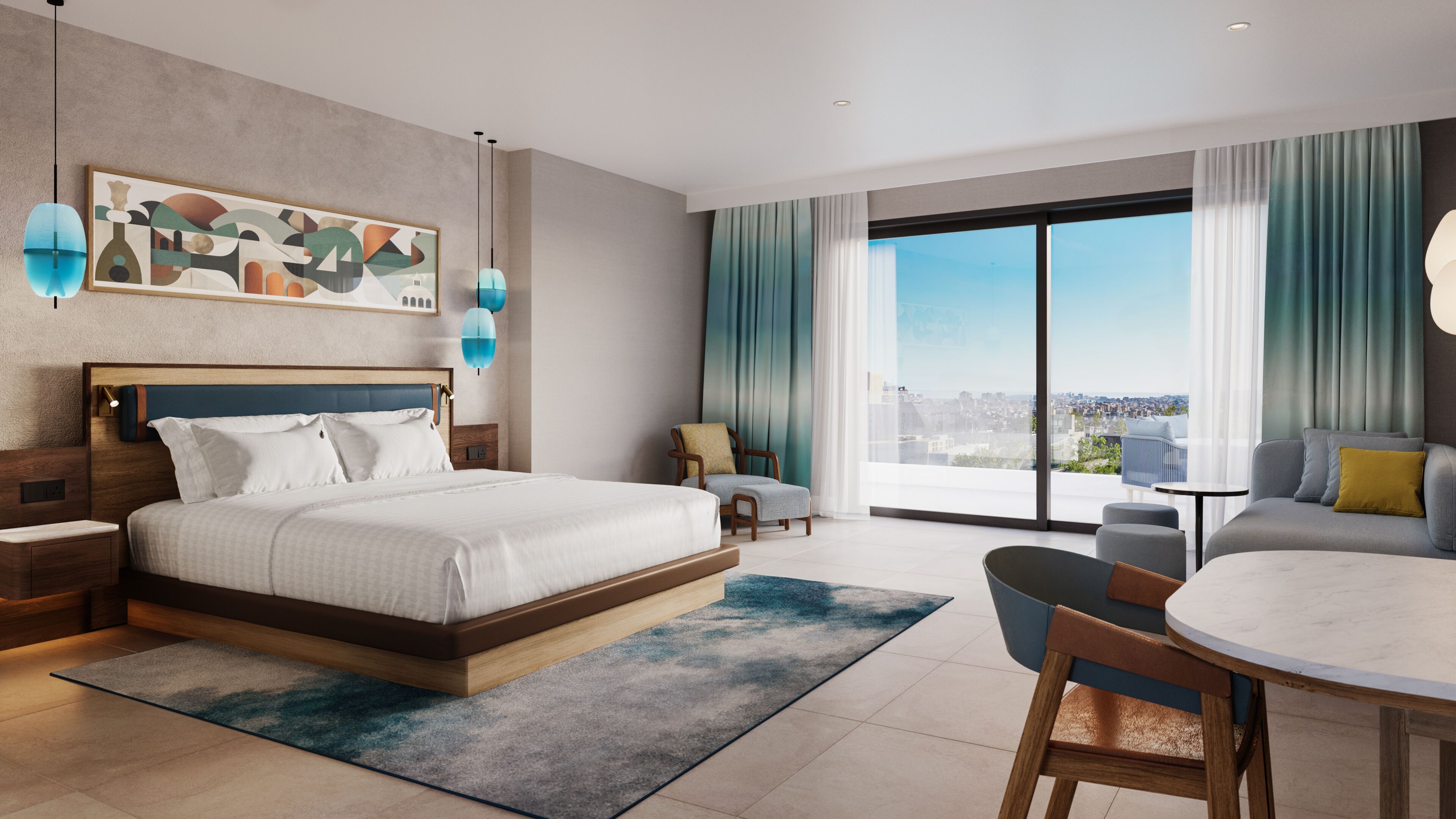 Egyptian cotton sheets, premium bedding, memory foam beds, minibar