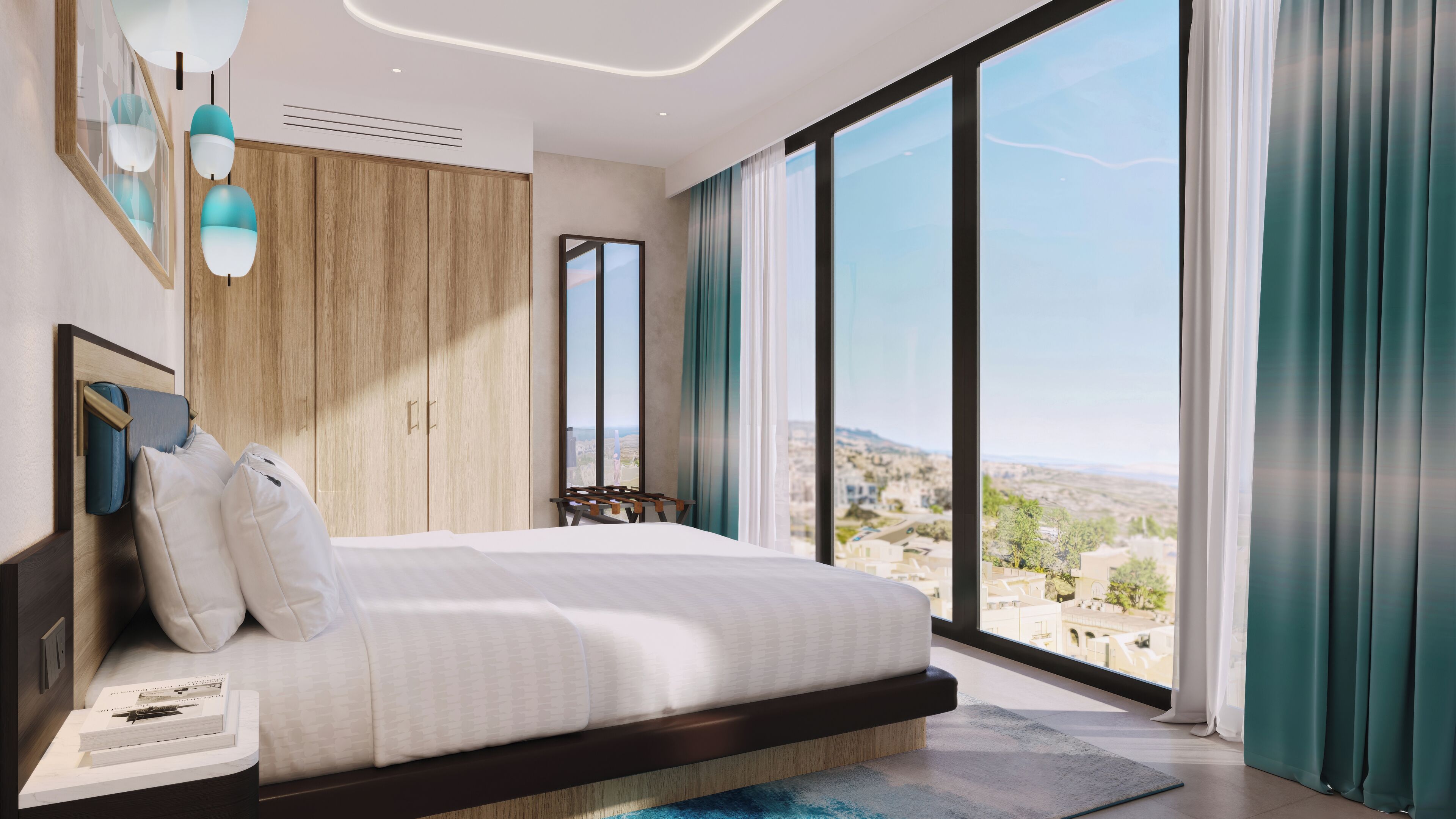 Egyptian cotton sheets, premium bedding, memory foam beds, minibar