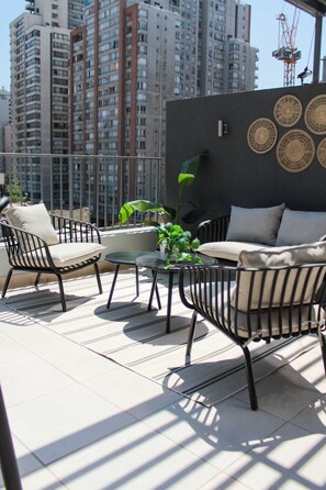 Terrace/patio - HOM I Wifi SmartTv GranTerraza Parking Calefaccion (Santiago)