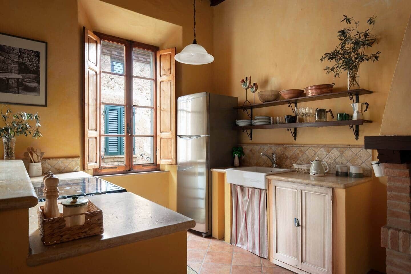 Fridge, oven, stovetop, dishwasher