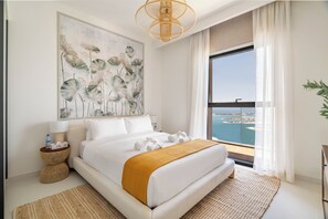 Desk, iron/ironing board, Internet, bed sheets - Luxury Penthouse Retreat - Private Beach, Breathtaking Palm and Marina Views (Dubai Marina)