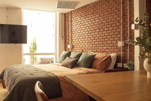 1 bedroom, desk, iron/ironing board, WiFi - HOM I Depto con Terraza Piso1  4PAX Lastarria (Santiago)