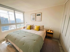 2 bedrooms, iron/ironing board, WiFi, bed sheets - HOM I Plaza Egaña I Calefacción I Metro Cercano (Ñuñoa)