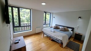 3 habitaciones, tabla de planchar con plancha, wifi y ropa de cama 