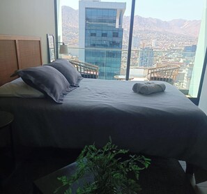 1 slaapkamer, een bureau, een strijkplank/strijkijzer, wifi