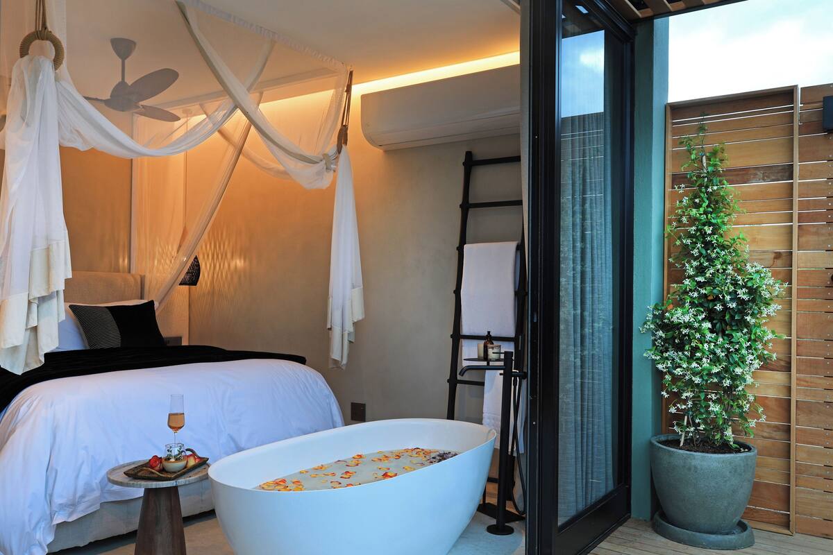Draps en coton égyptien, literie de qualité supérieure, minibar