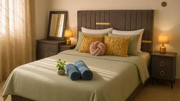 Iron/ironing board, WiFi, bed sheets