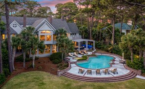 Pool - MyStay at 14 Laughing Gull – Premier Oceanfront Estate in Sea Pines (Hilton Head Island)
