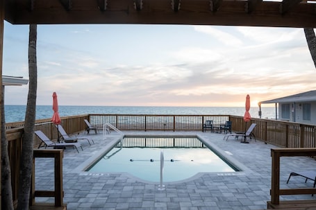 Outdoor pool, a heated pool. #9 Manasota Beachfront Penthouse Apartment