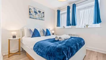 1 kamar tidur, setrika/meja setrika, Wi-Fi gratis, dan seprai linen