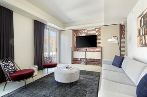 Penthouse, Balcony, City View | Living area - Lark Hotels 907 Main (Cambridge)