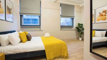 2 bedrooms, iron/ironing board, WiFi, bed sheets