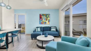 別墅, 海景 | 起居區 | 50-吋LED 液晶電視,提供有線頻道