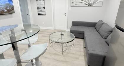 Modern & Cozy 2 Bedrooms Basement Suite +Kitchen and Parking- Separate Entrance