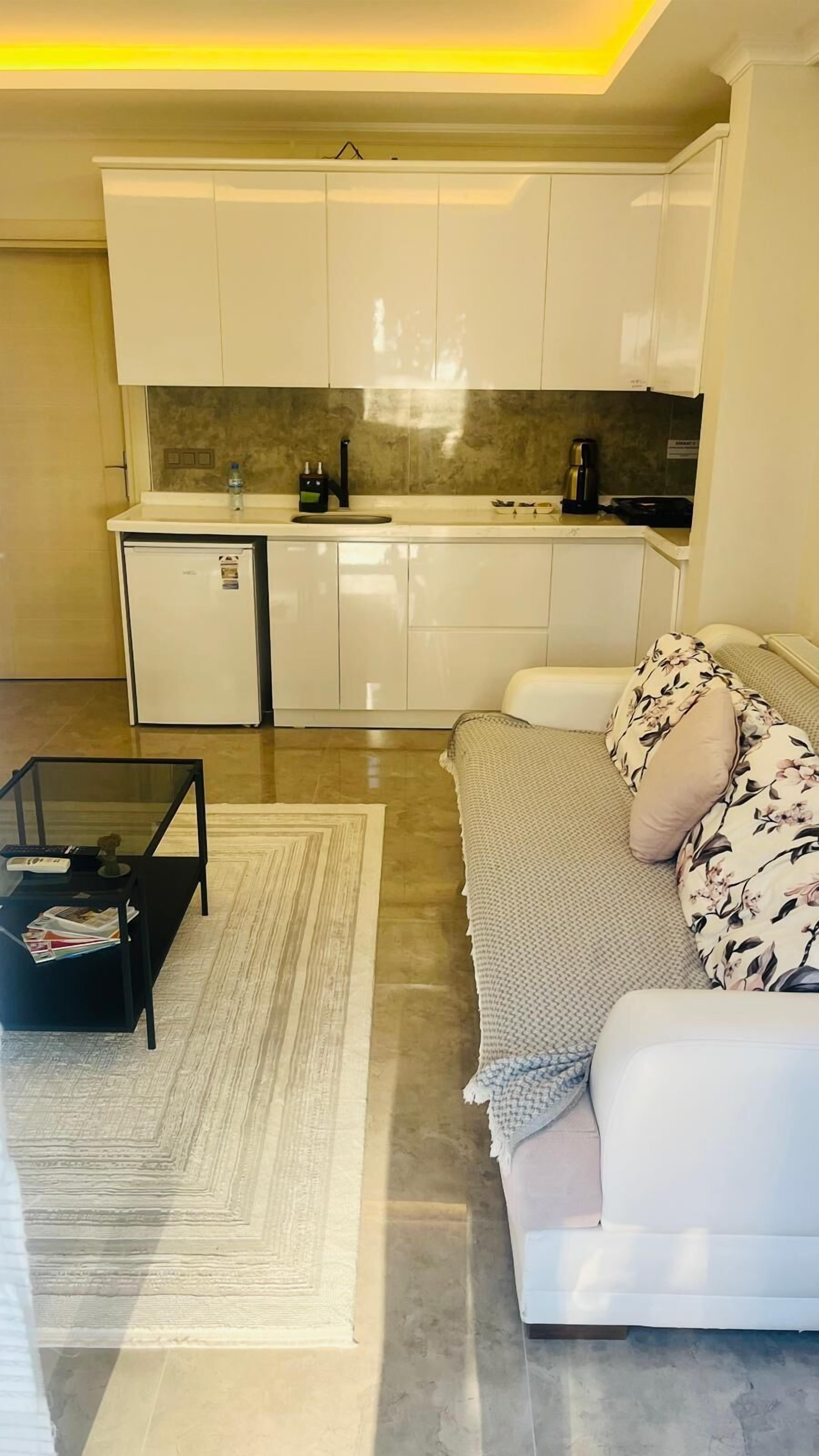 豪華公寓, 城市景 | 私人廚房 | 迷你雪櫃、爐具、廚房用具/餐具/器皿