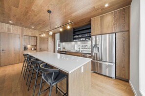 Fridge, microwave, oven, stovetop - Mountain | Sauna | Camp de base du Massif (Saint-Philémon)