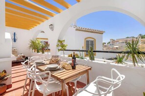 Outdoor dining - Boho Chick Getaway with pool view ,  in Riviera del Sol - REF 123 (Mijas)