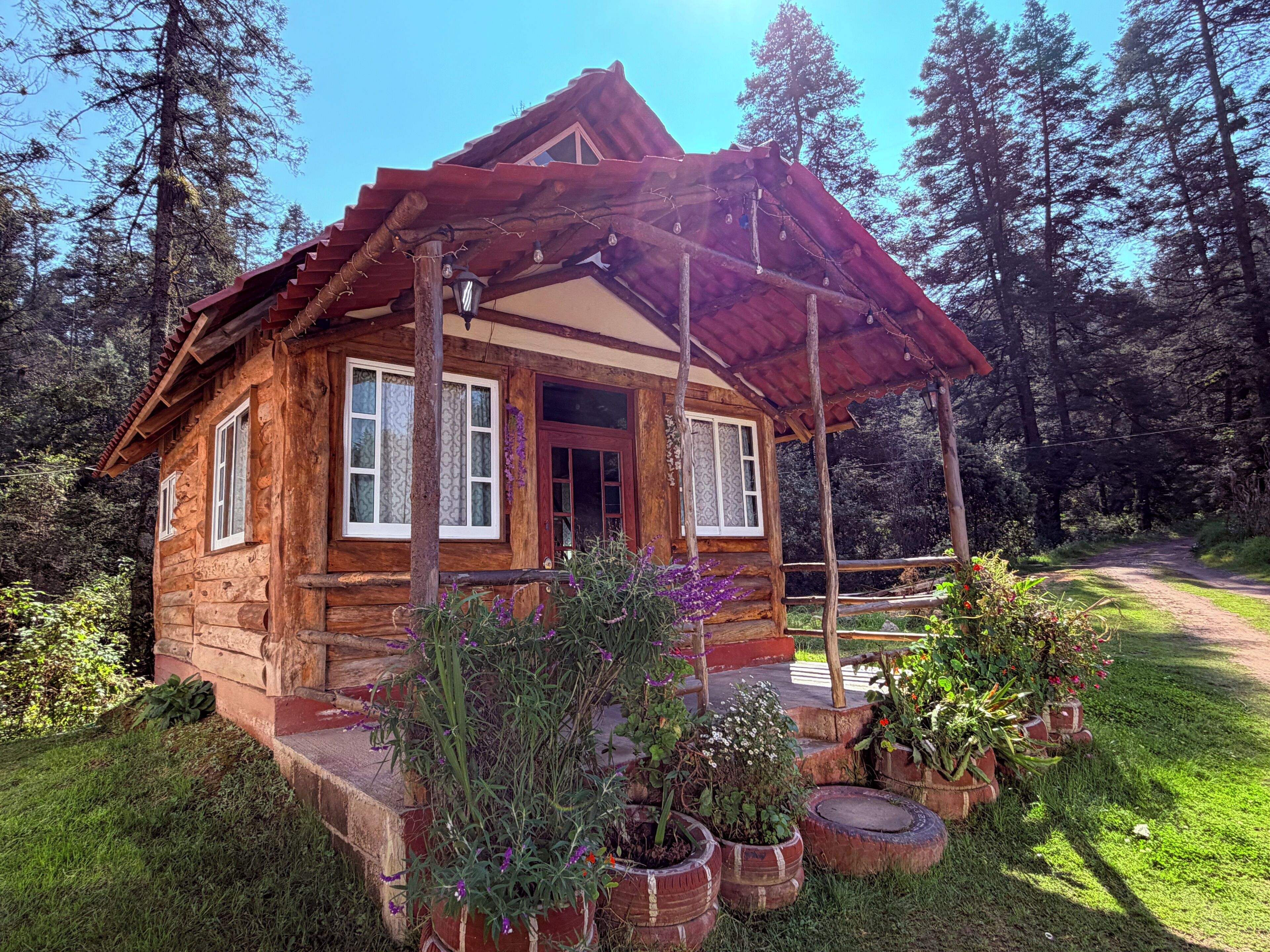 トラディショナル キャビン パティオ マウンテンビュー | 羽毛の掛け布団、WiFi (無料)、ベッドシーツ