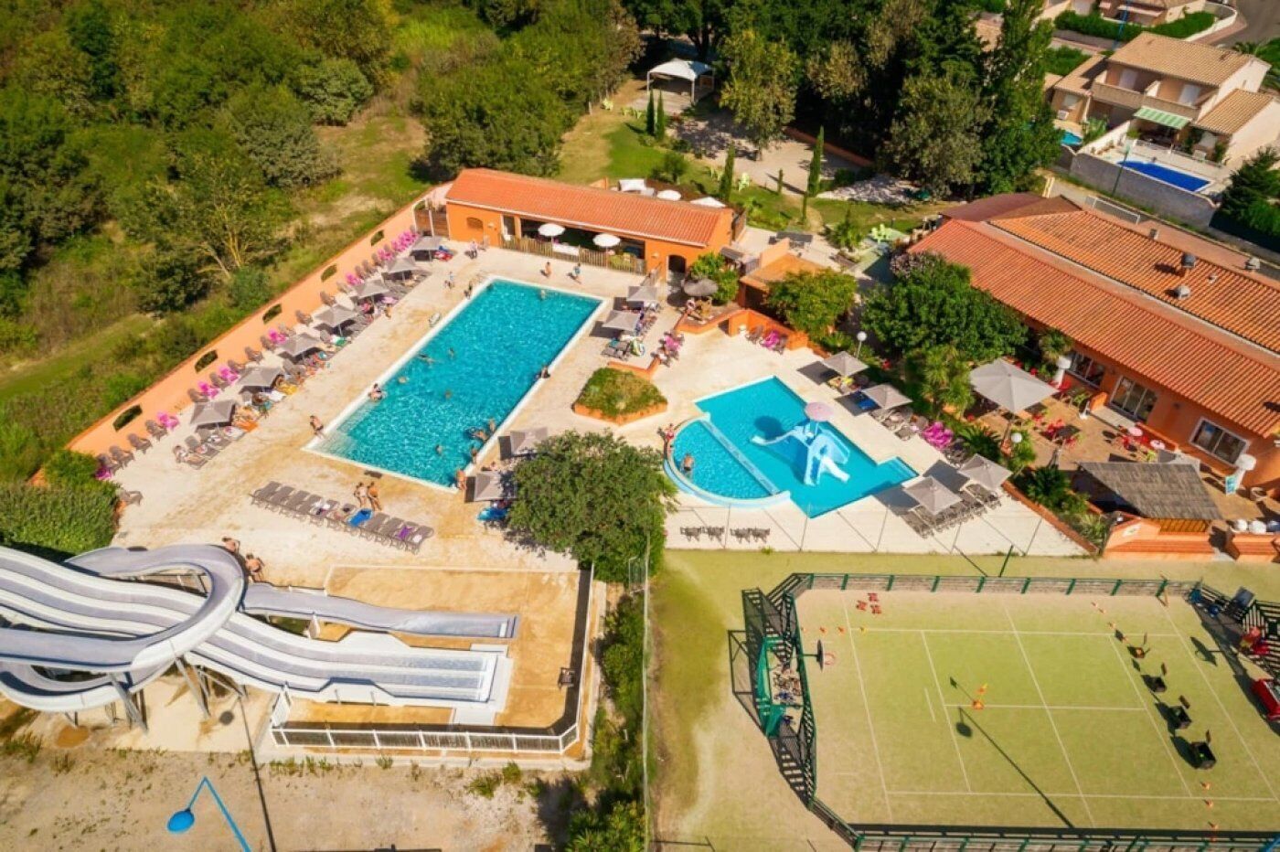 A heated pool