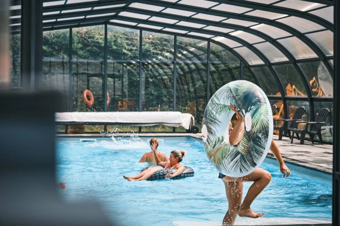 Indoor pool, a heated pool