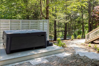 Serene Coastal Home with Private Beach Access, Hot Tub, and Spacious Decks