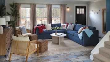 TV, foosball, offices