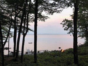 Property grounds - Private lakeside hideaway, 4 bedroom one-story home with stunning water views. (Sebago)