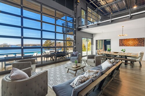 Lakefront Luxury Villa w/ Infinity Pool, Swim Spa