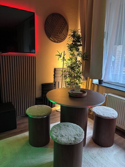 Smart Home forest apartment with romantic forest wagon