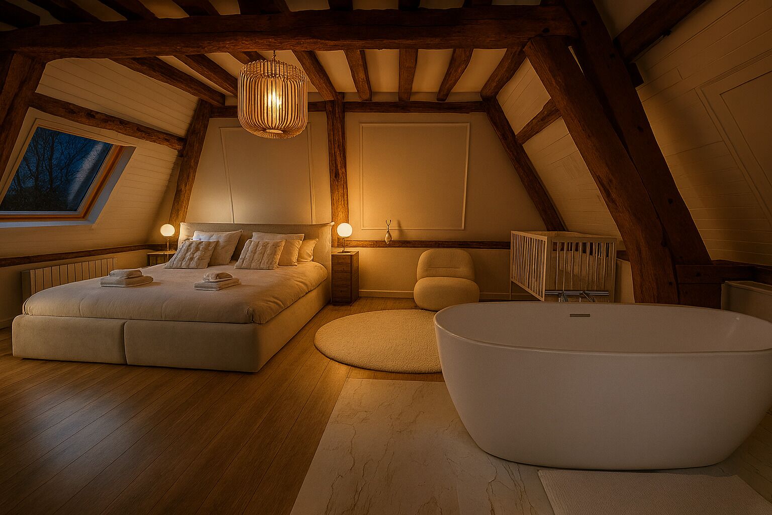 Tabla de planchar con plancha, wifi y ropa de cama 