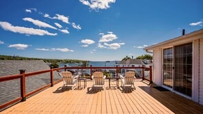 Terrace/patio - Boothbay Harbor King Suite - Room 2 at Greenleaf Inn - Balcony, Harbor Views! (Boothbay Harbor)