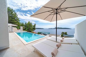 Pool - Villa Korcula, by azure sea on magical natural island in Dalmatia. (Blato)