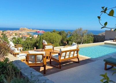 Villa Pietra Mare, piscine vue mer, à l'Ile-Rousse