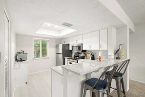 Condo, Multiple Beds, Patio (240 Cypress) | Private kitchen - Modern Lakeside Condo 2 Bed, 2 Bath Oldsmar, FL (Oldsmar)