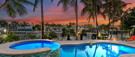 Et oppvarmet basseng