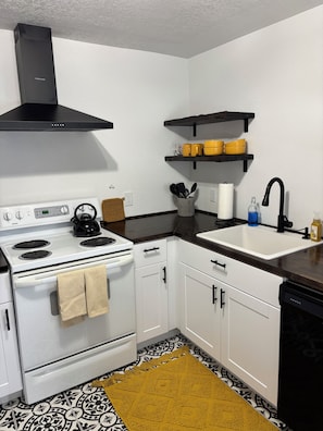 Microwave, oven, stovetop, dishwasher