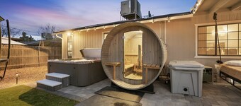 Private Spa Estate: Hot Tub, Sauna, Cold Plunge + Game Room | 3BR Sleeps 8