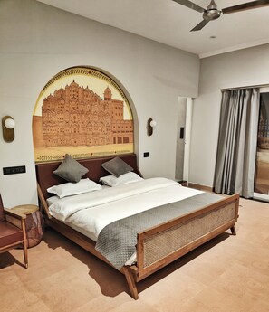 Superior Double Room, Balcony, Courtyard View | Down comforters, in-room safe, individually decorated, desk - Nidra Niwas (Jaipur)