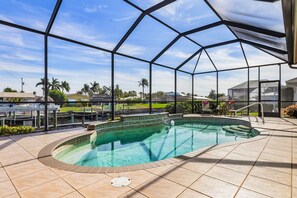 A heated pool - Villa Aveline - Stunning Sailboat Access electric heated pool home - SWFL Rentals (Cape Coral)