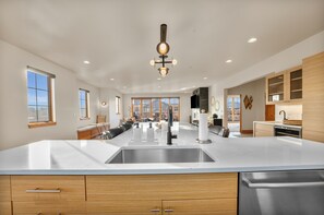 Fridge, microwave, oven, stovetop - New! Summit Downtown Duo – Two Units Rented Together, 4BR w/ Decks, Hot Tub & Prime Location (Whitefish)