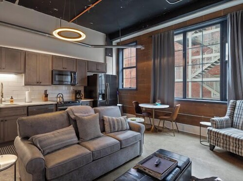 City View 1-King bed 1-bath with 1-queen sofa couch Condo in Downtown Knoxville