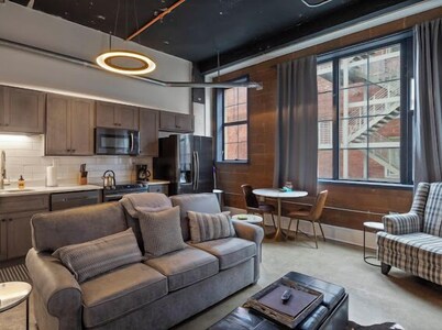 City View 1-King bed 1-bath with 1-queen sofa couch Condo in Downtown Knoxville