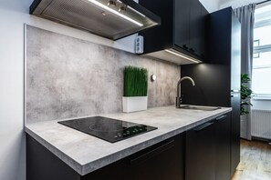 Private kitchen - Authentic stylish apartment with a king-size bed (Vienna)