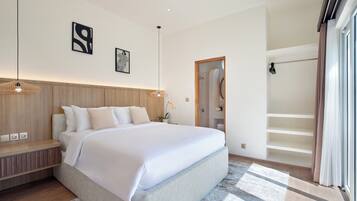 Villa, 3 habitaciones, piscina privada, vistas a la piscina | Caja fuerte, cortinas opacas, wifi gratis y ropa de cama